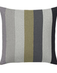Chroma Stripe Gray Handmade Outdoor Pillow - LOOMLAN - Earnest Collection - Outdoor Pillows