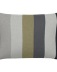 Chroma Stripe Gray Handmade Outdoor Pillow - LOOMLAN - Earnest Collection - Outdoor Pillows