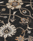 LOOMLAN Rugs Clara Black Washable Indoor-Outdoor Rug