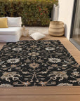 LOOMLAN Rugs Clara Black Washable Indoor-Outdoor Rug