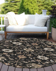 LOOMLAN Rugs Clara Black Washable Indoor-Outdoor Rug