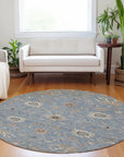 LOOMLAN Rugs Clara Blue Washable Indoor-Outdoor Rug