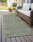 LOOMLAN Rugs Clara Green Washable Indoor-Outdoor Rug