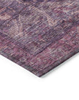 LOOMLAN Rugs Clarina Purple Washable Indoor-Outdoor Rug