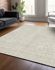 LOOMLAN Rugs Clayra Beige Washable Indoor-Outdoor Rug