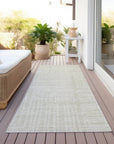 LOOMLAN Rugs Clayra Beige Washable Indoor-Outdoor Rug