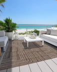 LOOMLAN Rugs Clayra Brown Washable Indoor-Outdoor Rug