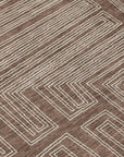 LOOMLAN Rugs Clayra Brown Washable Indoor-Outdoor Rug