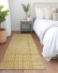 LOOMLAN Rugs Clayra Gold Washable Indoor-Outdoor Rug
