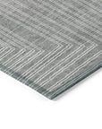 LOOMLAN Rugs Clayra Gray Washable Indoor-Outdoor Rug
