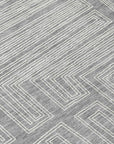 LOOMLAN Rugs Clayra Gray Washable Indoor-Outdoor Rug