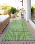 LOOMLAN Rugs Clayra Green Washable Indoor-Outdoor Rug