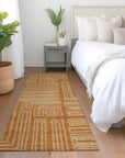 LOOMLAN Rugs Clayra Orange Washable Indoor-Outdoor Rug