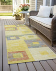 LOOMLAN Rugs Cora Gold Washable Indoor-Outdoor Rug