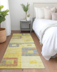 LOOMLAN Rugs Cora Gold Washable Indoor-Outdoor Rug