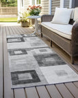 LOOMLAN Rugs Cora Gray Washable Indoor-Outdoor Rug