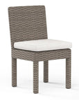 Coronado Sunbrella Armless Outdoor Dining Chair 2PC - LOOMLAN - Sunset West - Outdoor Dining Chairs