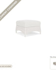 Cushions: Replacement Cushions For Mandalay Outdoor Ottoman - Made to Order in the USA