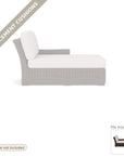 Cushions: Replacement Cushions For Mesa Outdoor Mesa Left Chaise - Made to Order in the USA