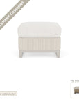 Cushions: Milan Outdoor Sunbrella Replacement Cushion For Ottoman - Made to Order in the USA