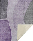 Modern Purple Washable Indoor-Outdoor Rug