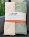 Fluid Drift Green Washable Indoor-Outdoor Rug