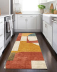 LOOMLAN Rugs Daeel Orange Washable Indoor-Outdoor Rug