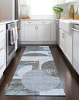 LOOMLAN Rugs Daeon Blue Washable Indoor-Outdoor Rug