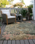 LOOMLAN Rugs Danira Green Washable Indoor-Outdoor Rug