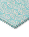 LOOMLAN Rugs Darya Teal Washable Indoor-Outdoor Rug