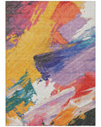 LOOMLAN Rugs Daryah Gold Washable Indoor-Outdoor Rug