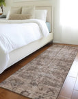 LOOMLAN Rugs Delaura Brown Washable Indoor-Outdoor Rug