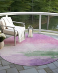 LOOMLAN Rugs Delisah Purple Washable Indoor-Outdoor Rug