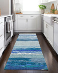 LOOMLAN Rugs Dervika Blue Washable Indoor-Outdoor Rug