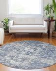 LOOMLAN Rugs Dorana Blue Washable Indoor-Outdoor Rug