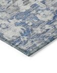 LOOMLAN Rugs Dorana Blue Washable Indoor-Outdoor Rug