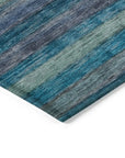 LOOMLAN Rugs Doravine Blue Washable Indoor-Outdoor Rug