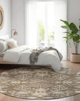 LOOMLAN Rugs Doris Brown Washable Indoor-Outdoor Rug