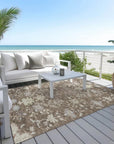 LOOMLAN Rugs Doris Brown Washable Indoor-Outdoor Rug