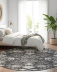 LOOMLAN Rugs Doris Charcoal Washable Indoor-Outdoor Rug