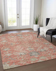 LOOMLAN Rugs Doris Orange Washable Indoor-Outdoor Rug