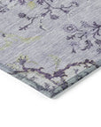LOOMLAN Rugs Doris Purple Washable Indoor-Outdoor Rug
