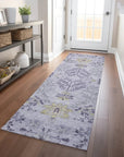 LOOMLAN Rugs Doris Purple Washable Indoor-Outdoor Rug