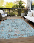 LOOMLAN Rugs Doris Sky Washable Indoor-Outdoor Rug