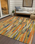 LOOMLAN Rugs Dunae Orange Washable Indoor-Outdoor Rug