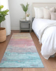 LOOMLAN Rugs Duskaria Orange Washable Indoor-Outdoor Rug