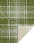 Spiral Whispers Green Washable Indoor-Outdoor Rug