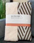 Geometric Brown Washable Indoor-Outdoor Rug