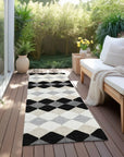 LOOMLAN Rugs Eira Black Washable Indoor-Outdoor Rug