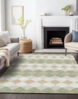 LOOMLAN Rugs Eira Green Washable Indoor-Outdoor Rug